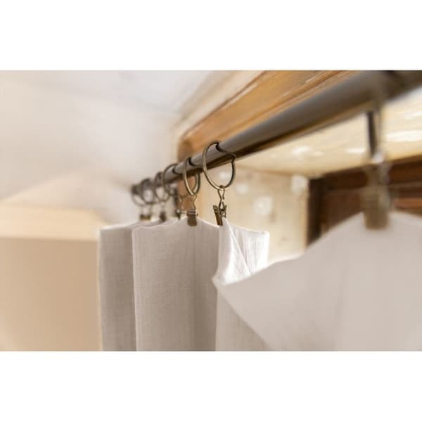 Justerbar gardin + 8 klämringar "Gaîa" 140 x 300 cm "Cotton Gauze" - Gaïa Pampa