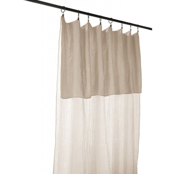 Justerbar gardin + 8 klämringar "Gaîa" 140 x 300 cm "Cotton Gauze" - Gaïa Pampa