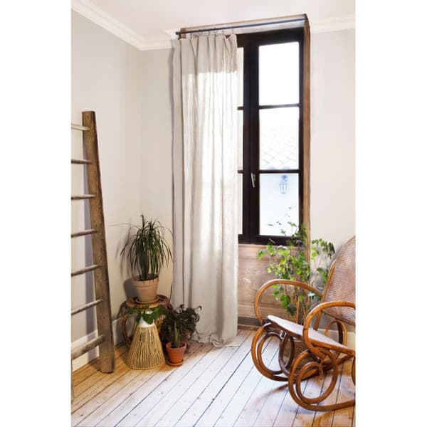 Justerbar gardin + 8 klämringar "Gaîa" 140 x 300 cm "Cotton Gauze" - Gaïa Pampa