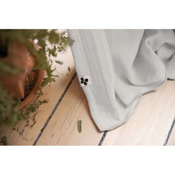 Set med 2 justerbara gardiner + 8 klämringar "Gaîa" 140 x 300 cm "Cotton Gauze" - Gaïa Nuage