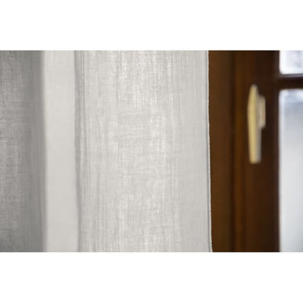 Set med 2 justerbara gardiner + 8 klämringar "Gaîa" 140 x 300 cm "Cotton Gauze" - Gaïa Nuage