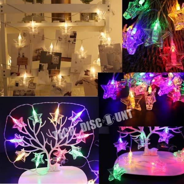 Clip Light Garland Photo, plastklämmor kedja hänger fotodörr invändig yttervägg, fest, dekoration, bröllop
