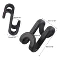 Miniatyrbillede 2 af 8: 20 Pack Sort Plast ABS Plastik Kroge Til Bøjler, Mini Stabelbare Bøjler, Holdbar, Sparer Garderobeplads