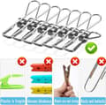 Miniatyrbillede 5 af 7: Lollanda Krog med Clips Rustfrit Stål 80-pak – clips til tøj, snacks, håndklæder, papir, til hjemmet og kontoret