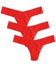 Hanky Panky 3-pack Low Rise Thong Red