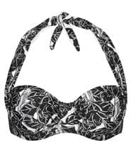 Abecita Breeze BanderoHalterneck Black/White