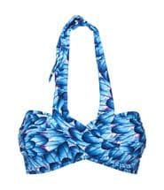 Missya Flora Bikini Bandeau Print Blue Pattern