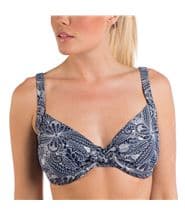 Panos Emporio Flower Flow Electra E-G Cup Top Navy pattern