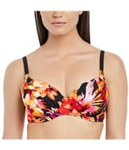 Fantasie Ko Phi Phi Gathered Full Cup Bikini Top Black pattern-2