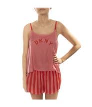 DKNY Walk The Line Cami And Boxer Coral