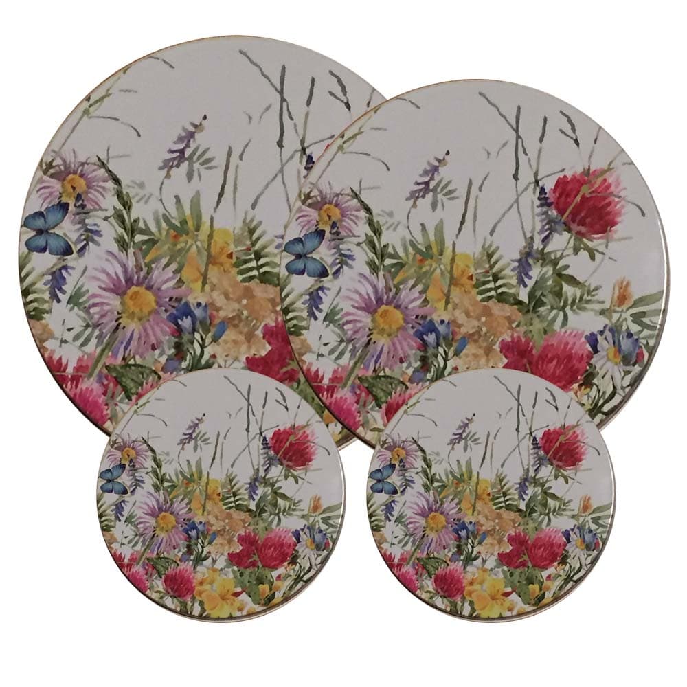 Spislock 4 st i shabby chic stil vilda blommor