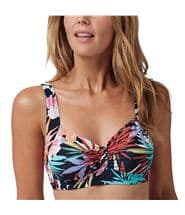Abecita Sicilia Soft Wireless Bikini Bra Black pattern-2