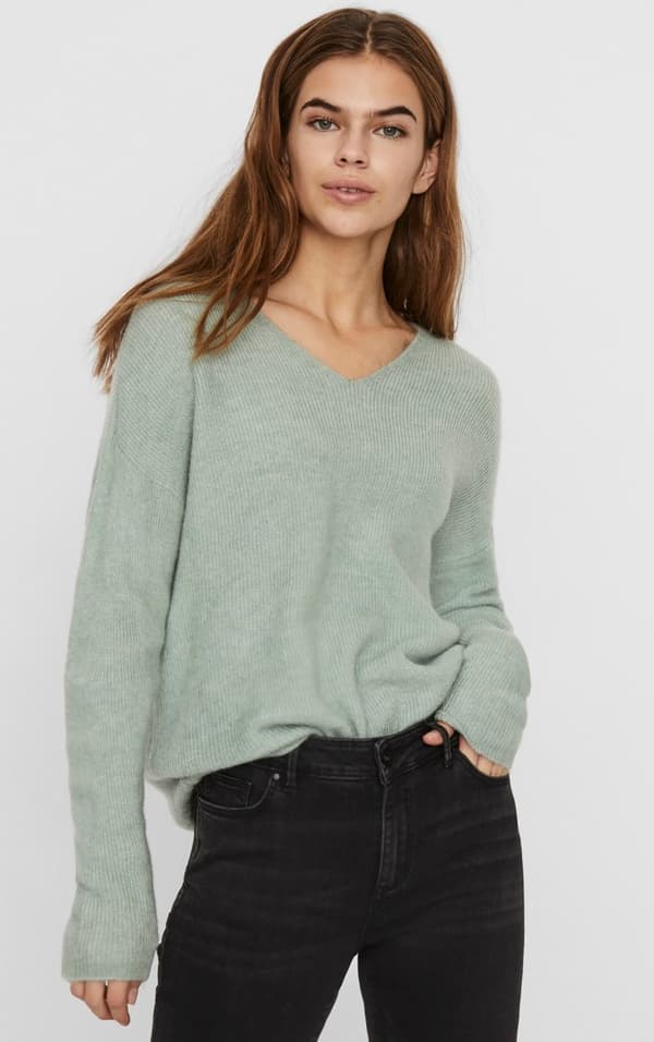 Vero Moda - vmCrewlefile V-neck Blouse