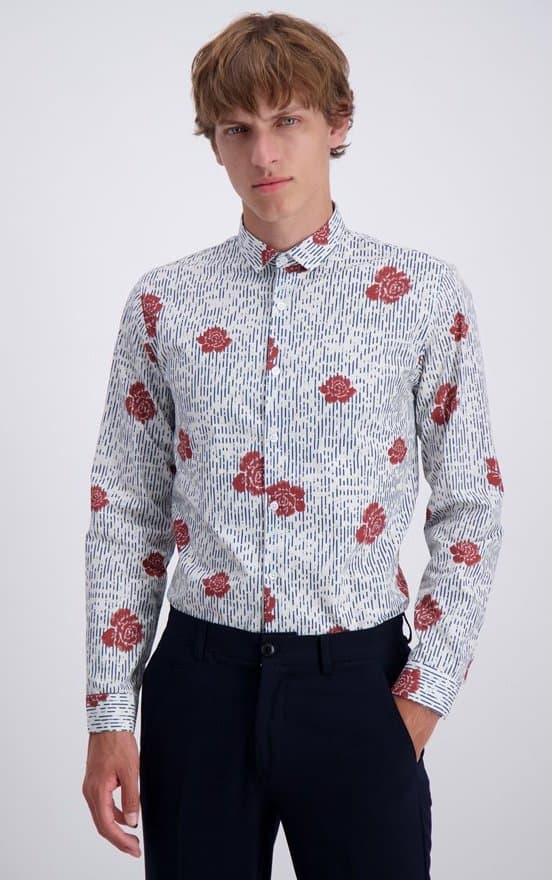 Lindbergh White - Skjorta 30-203032 Blommig