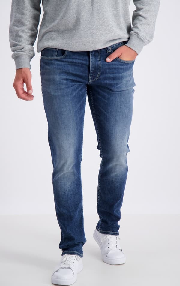 Bison - Jeans 80-03024STB Superflex Mellanblå 33/34