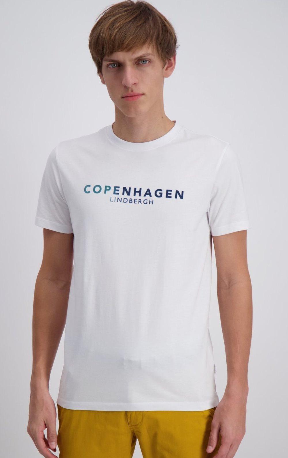 Lindbergh White - T-shirt 30-400041 Logoprint