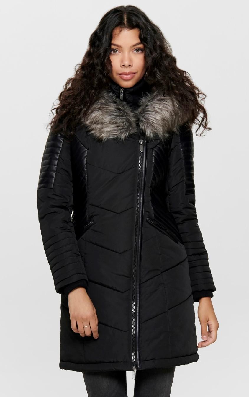 Only - onlLinette Fur Hood Nylon Coat