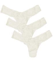 Hanky Panky 3-pack Low Rise Thong Ivory
