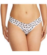 Hanky Panky Spot Low Rise Thong White Pattern-2