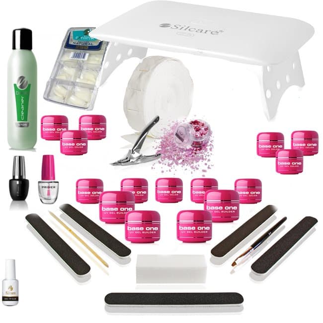 XXL Start Kit för naglar med UV/LED Lampa Vit