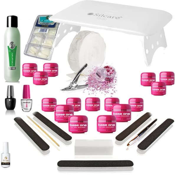 XXL Start Kit för naglar med UV/LED Lampa Vit
