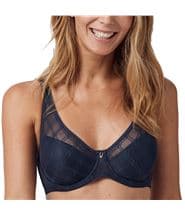 Abecita Rita Hayworth Wire Half Padded Bra Navy-2