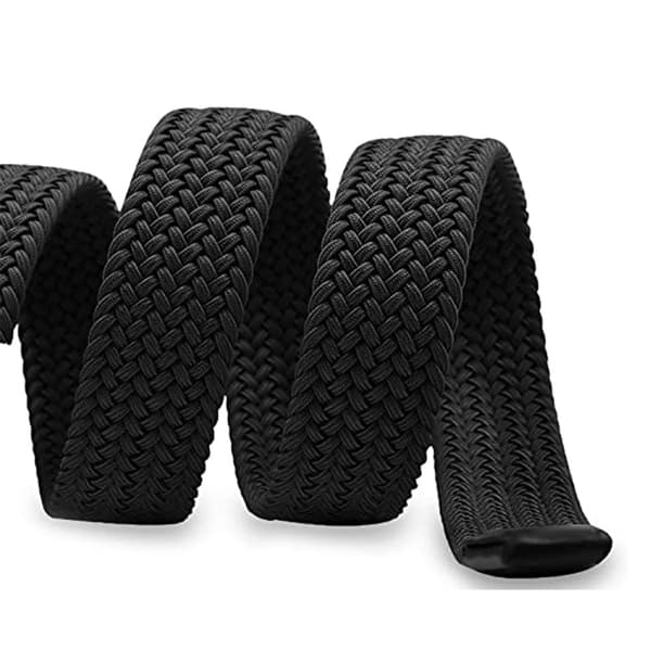 Elastiskt flätat skärp - 115cm Svart