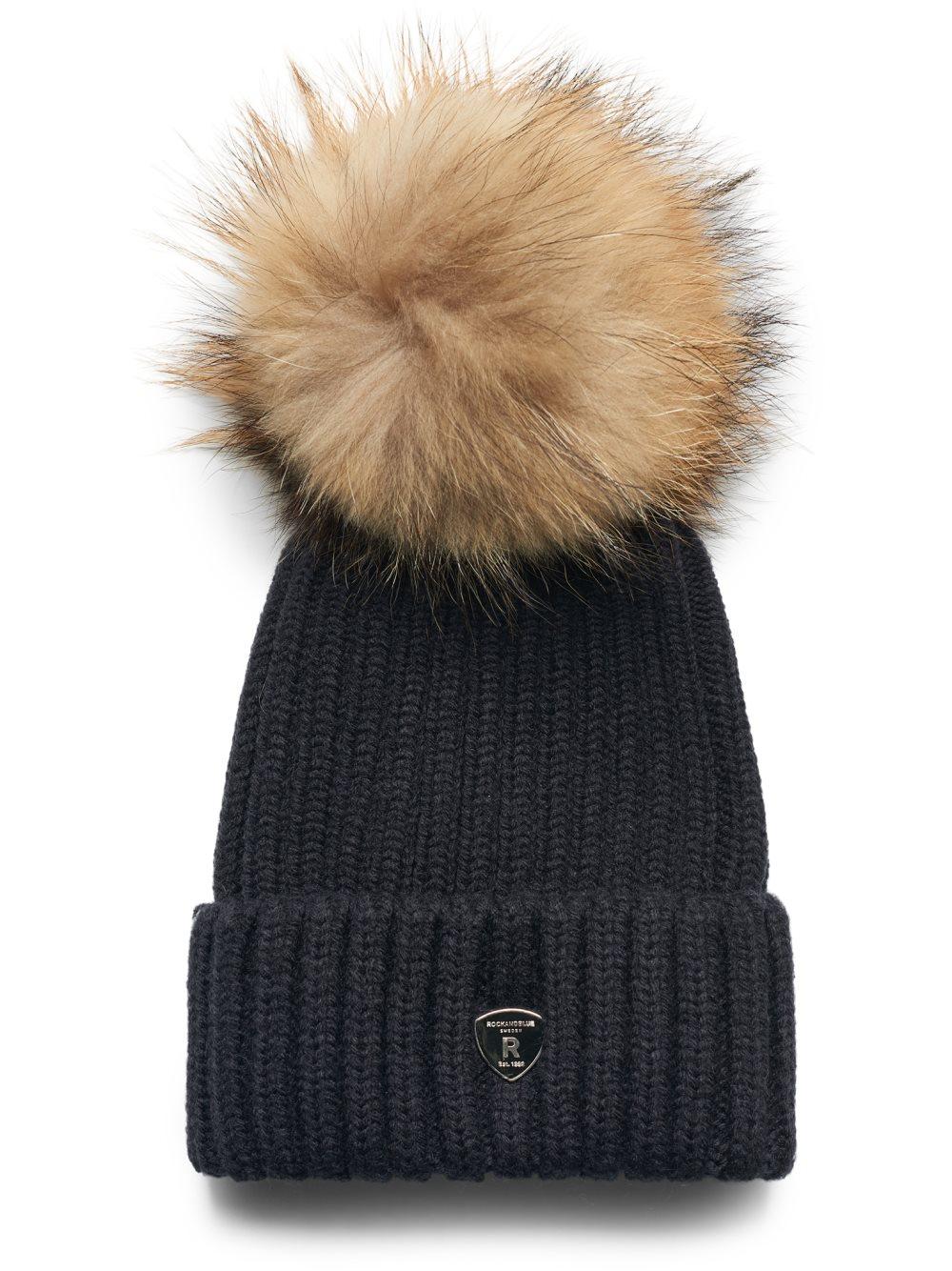 HAT POM POM RACCOON FUR