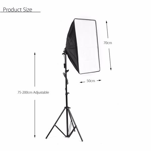 Aluminiumlegering Foto Video Studio Lighting Kit 4-sockel 800W E27 Lamphållare Softbox Ljusstativ US Plug