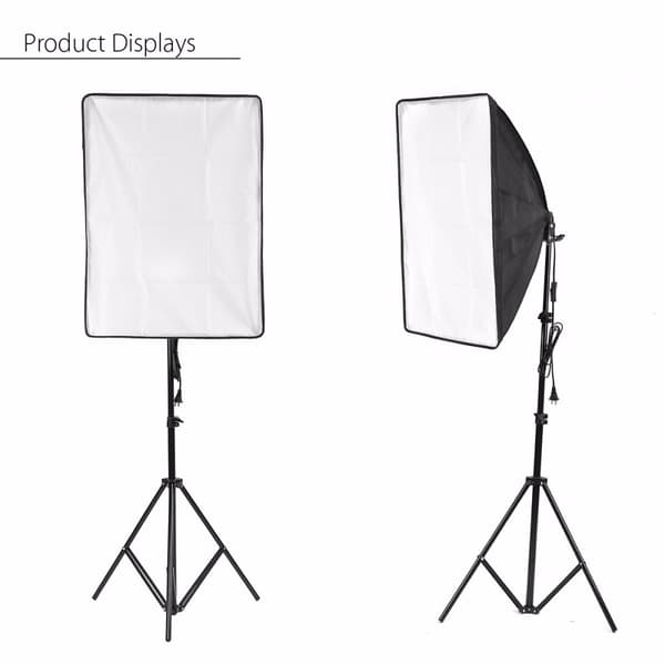 Aluminiumlegering Foto Video Studio Lighting Kit 4-sockel 800W E27 Lamphållare Softbox Ljusstativ US Plug