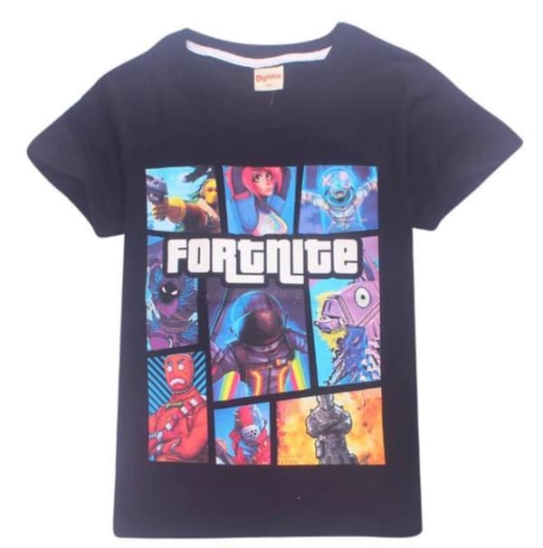 Fortnite Barn  T-Shirt  Svart storlek 140-160