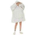 Miniatyrbild 4 av 4: Oversized hoodie i ljusgrått med känguruficka och luva - Ljusgrå
