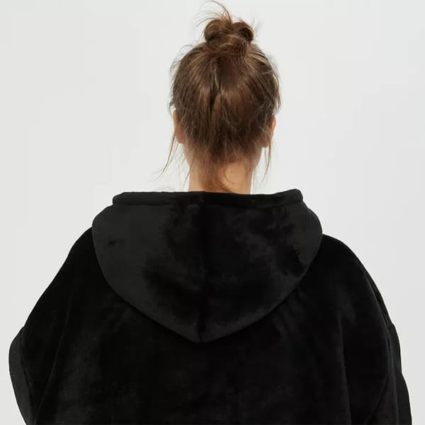Pitkä Oversized Hoodie - Musta (120cm)