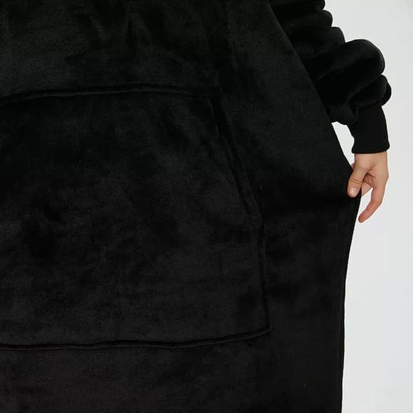 Pitkä Oversized Hoodie - Musta (120cm)