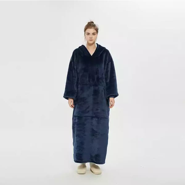 Oversized hoodie - Marineblå 120cm