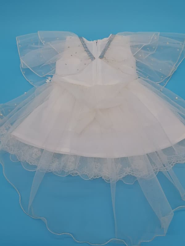 Beautiful Embroidered Christening/Wedding Baby Girls Dress 4 Sizes
