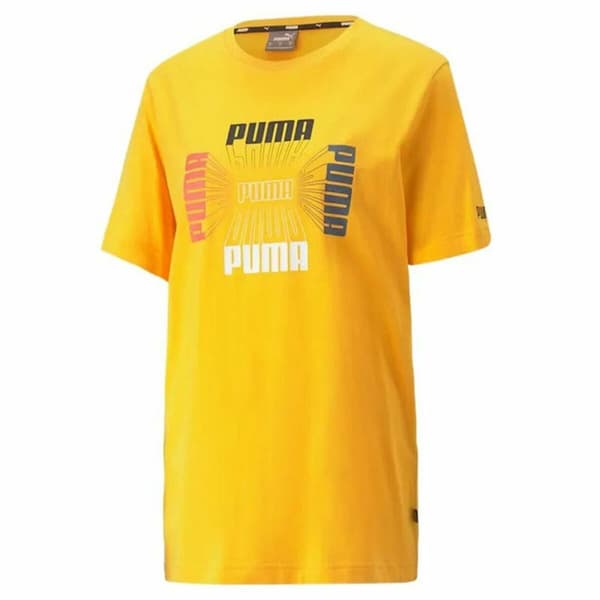 T-shirt med kortärm Herr Puma Essential Logo Repeat Graphic Gul - S