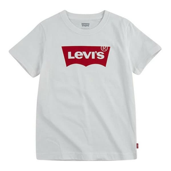 Barn T-shirt med kortärm Levi's Batwing Vit Unisex - 8 år