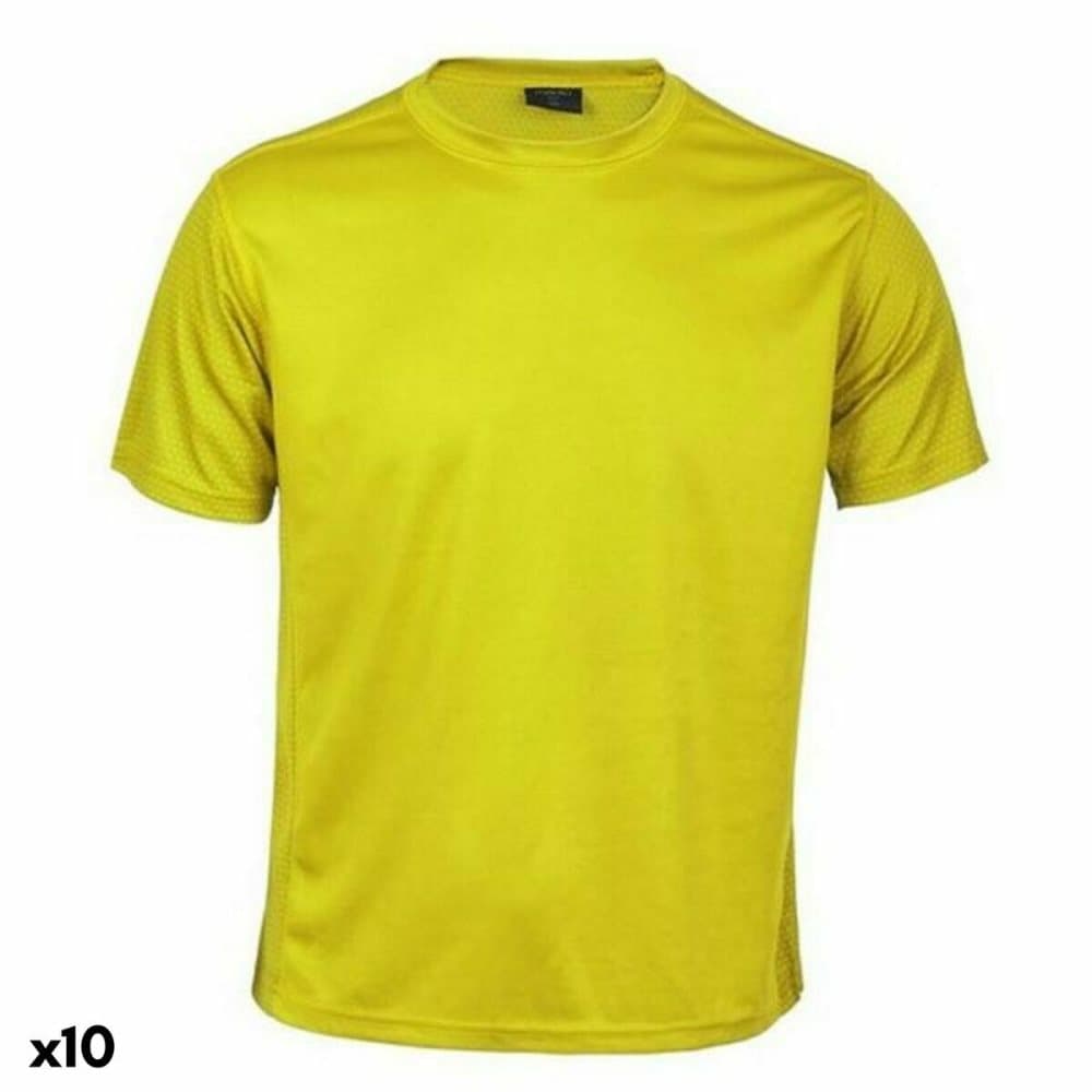 Sporttröja med ärmar Unisex 145247 (10 antal) - S - Gul fluorescens