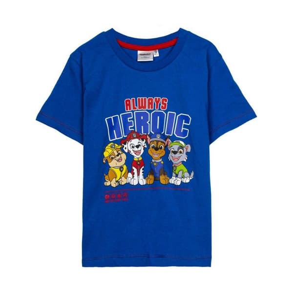 Kortærmet T-shirt The Paw Patrol Mørkeblå - 6 år