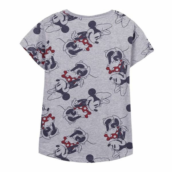 Kortærmet T-shirt til Kvinder Minnie Mouse Grå - XS
