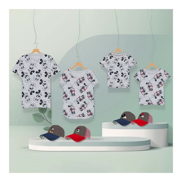 Kortærmet T-shirt til Kvinder Minnie Mouse Grå - XS