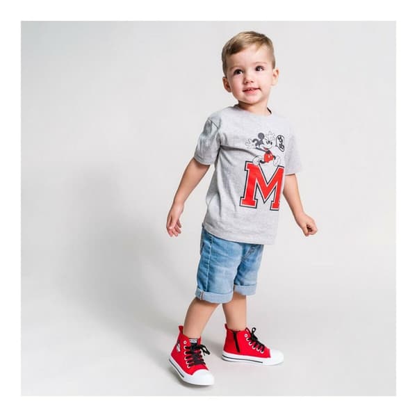 T-shirt med kortärm Mickey Mouse Grå - 3 år