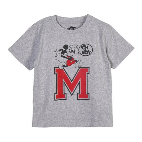 T-shirt med kortärm Mickey Mouse Grå - 3 år