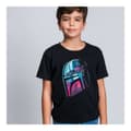Miniatyrbild 5 av 9: Barn T-shirt med kortärm The Mandalorian Svart - 6 år