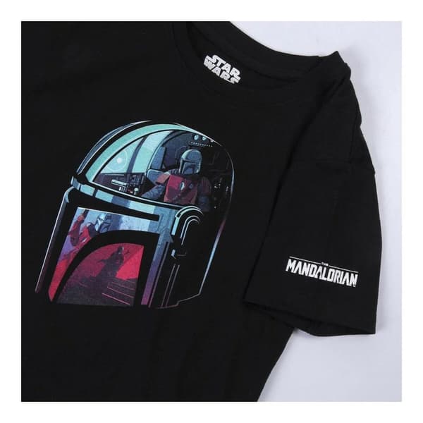 Barn T-shirt med kortärm The Mandalorian Svart - 6 år