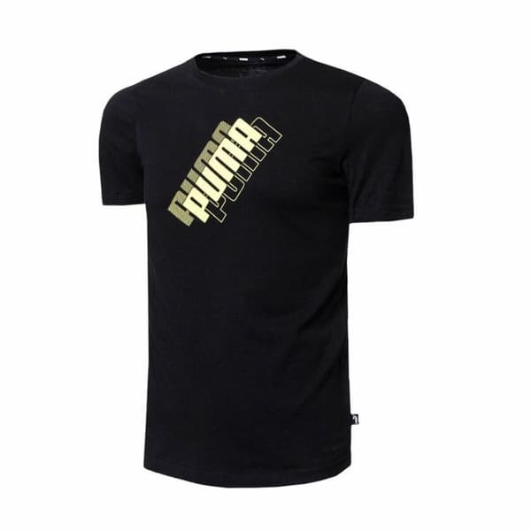 T-shirt med kortärm Barn Puma Power Logo Svart - 7-8 år