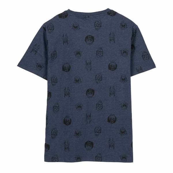 T-shirt med kortärm Herr Marvel Mörkblå Vuxna - S