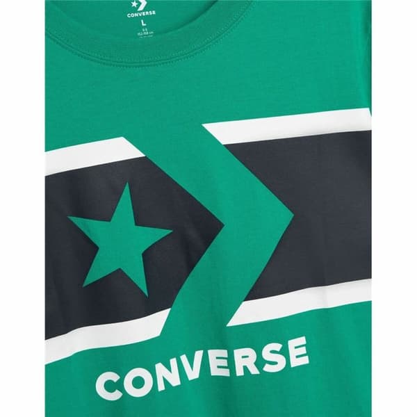 Barn T-shirt med kortärm Converse Stripe Star Chevron Grön - 10-12 år