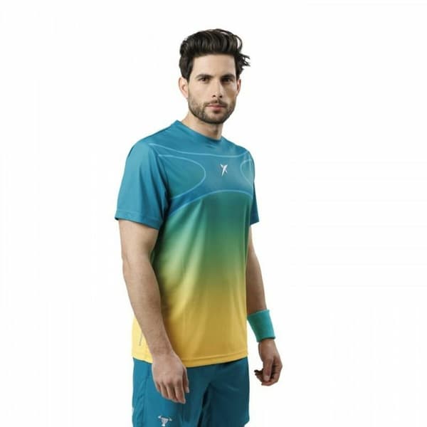 T-shirt med kortärm Herr Drop Shot Alsai Campa Aquamarine - XL